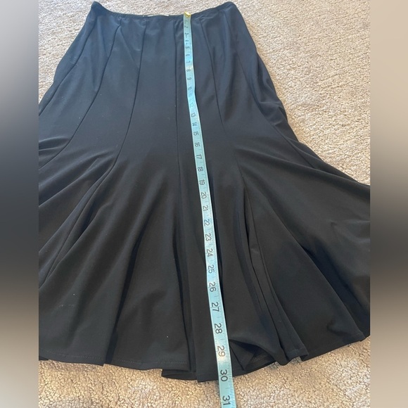 Joseph Ribkoff Black A Line Midi Skirt, Fitted Waist With Elegant Pleats, US 8 - Picture 9 of 13